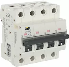 Автоматический выключатель IEK M06N 4P C 6А