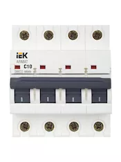 Автоматический выключатель IEK M06N 4P C 10А AR-M06N-4-C010