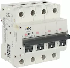 Автоматический выключатель IEK M06N 4P C 16А