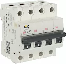Автоматический выключатель IEK M06N 4P C 20А