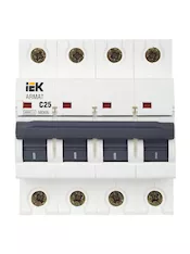 Автоматический выключатель IEK M06N 4P C 25А AR-M06N-4-C025