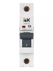 Автоматический выключатель IEK M10N 1P C 6А AR-M10N-1-C006