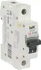 Автоматический выключатель IEK M10N 1P C 63А AR-M10N-1-C063
