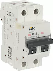Автоматический выключатель IEK ARMAT M10N 2P C 32А AR-M10N-2-C032