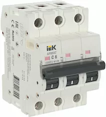 Автоматический выключатель IEK M10N 3P C 6А