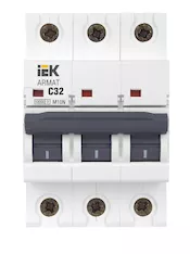 Автоматический выключатель IEK M10N 3P C 32А AR-M10N-3-C032
