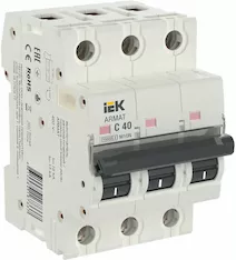 Автоматический выключатель IEK M10N 3P C 40А