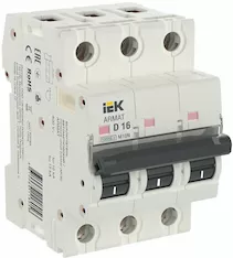 Автоматический выключатель IEK M10N 3P D 16А