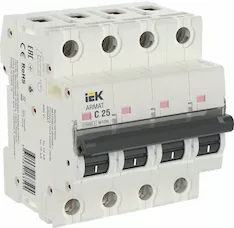 Автоматический выключатель IEK M10N 4P C 25А