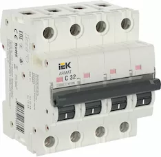 Автоматический выключатель IEK M10N 4P C 32А