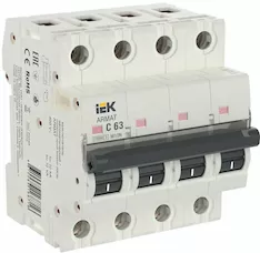 Автоматический выключатель IEK M10N 4P C 63А