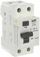 Выключатель дифференциального тока IEK R10N 2P 40А 30мА AR-R10N-2-040C030