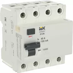 Выключатель дифференциального тока IEK R10N 4P 40А 100мА