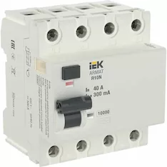 Выключатель дифференциального тока IEK R10N 4P 40А 300мА
