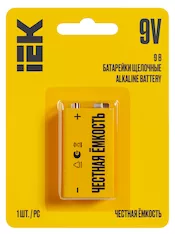 Батарейка щелочная IEK Alkaline 6LR61 9V ABT-6LR619V-OP-L01 