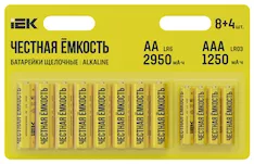 Батарейка щелочная Alkaline LR6/AALR03/AAA (84шт/блистер) IEK ABT-LR06-LR03-OP-L08-04