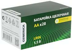 Батарейка щелочная GENERICA Alkaline LR06/AA ABT-LR06-ST-B28-G 