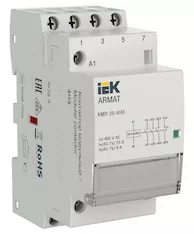 Контактор модульный IEK ARMAT KMR 25А 24В AC/DC 4НЗ AR-KMR20-025-04-024 