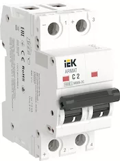 Автоматический выключатель IEK ARMAT M06N-DC 2P C 2А AR-M06N-2-C002DC 