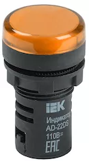 Лампа AD22DS(LED)матрица d=22мм желтый 36В AC/DC IEK BLS10-ADDS-036-K05
