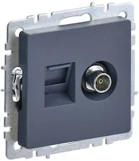Розетка двойная IEK BRITE TVRJ45 кат.5E РТВ/РК12-БрМ BR-AK20-1-K35 