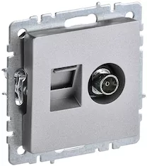 Розетка двойная IEK BRITE TVRJ45 кат.5E РТВ/РК12-БрА BR-AK20-1-K47 