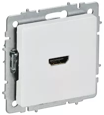 BRITE Розетка HDMI РHDMI-0-БрАБ арктический белый IEK BR-H10-K91