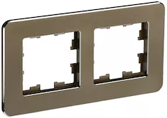 Рамка 2-местная IEK BRITE РУ-2-1-Бр RE BR-M22-M-01-K49 
