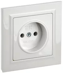 Розетка 1-местная IEK BRITE 10А в сб. РСР10-1-0-БрБ BR-R10-10-K01-F 