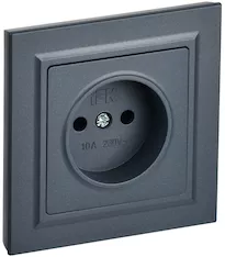 Розетка 1-местная IEK BRITE 10А в сб. РСР10-1-0-БрМ BR-R10-10-K35-F 