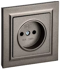 Розетка 1-местная IEK BRITE 10А в сб. РСР10-1-0-БрТБ BR-R10-10-K45-F 