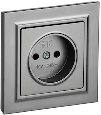 Розетка 1-местная IEK BRITE 10А в сб. РСР10-1-0-БрС BR-R10-10-K46-F 