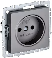 Розетка 1-местная IEK BRITE 10А РС10-1-0-БрС BR-R10-10-K46 