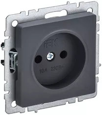 Розетка 1-местная IEK BRITE 10А РС10-1-0-БрГ BR-R10-10-K53 