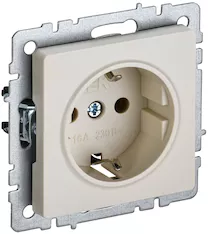 Розетка 1-местная IEK BRITE 16А РС11-1-0-БрКр BR-R11-16-K10 