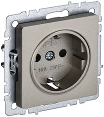 Розетка 1-местная IEK BRITE 16А РС11-1-0-БрШ BR-R11-16-K37 
