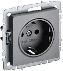 Розетка 1-местная IEK BRITE 16А РС11-1-0-БрС BR-R11-16-K46 