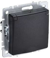 Розетка 1-местная IEK BRITE 16А IP20 РСбш10-3-БрЧ BR-R16-16-K02 
