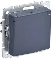 Розетка 1-местная IEK BRITE 16А IP20 РСбш10-3-БрМ BR-R16-16-K35 