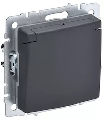 Розетка 1-местная IEK BRITE 16А IP20 РСбш10-3-БрГ BR-R16-16-K53 