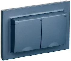 Розетка 2-местная IEK BRITE 16А в сб. IP44 РСбш12-3-44-БрМ BR-R26-16-44-K35-F 
