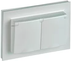 Розетка 2-местная IEK BRITE 16А в сб. IP44 РСбш12-3-44-БрЖ BR-R26-16-44-K36-F 
