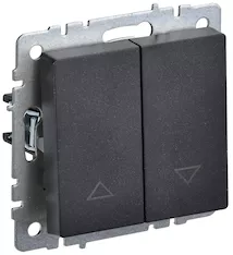Выключатель жалюзи IEK BRITE 10А ВС10-1-5-БрЧ BR-V15-0-10-K02 