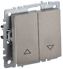 Выключатель жалюзи IEK BRITE 10А ВС10-1-5-БрШ BR-V15-0-10-K37 
