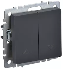Выключатель жалюзи IEK BRITE 10А ВС10-1-5-БрГ BR-V15-0-10-K53 