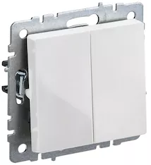 Выключатель 2-клавишный IEK BRITE 10А ВС10-2-0-БрБ BR-V20-0-10-K01 