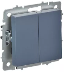 BRITE Выключатель 2-клавишный перекрестный 10А ВС10-2-3-БрМ маренго IEK BR-V23-0-10-K35