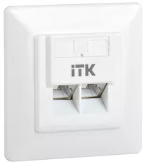 Внутренняя информационная розетка ITK RJ45 кат. 6 FTP 2 порта CS2-1C06F-2-1 