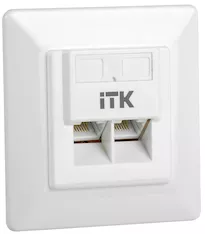 Внутренняя информационная розетка RJ45 кат.6 UTP 2 порта ITK CS2-1C06U-2-1
