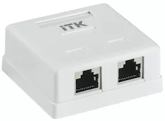 Настенная информационная розетка ITK RJ45 кат.5e FTP 2-порта CS2-1C5EF-22 